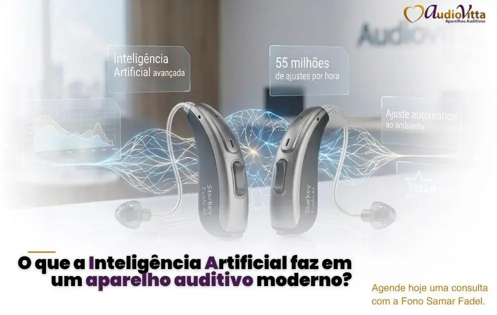 O que a Inteligência Artificial faz em um aparelho auditivo moderno?
